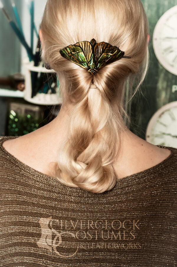 AURORA -GEOMETRICAL MOTH EARRINGS made of natural leather - Image 9